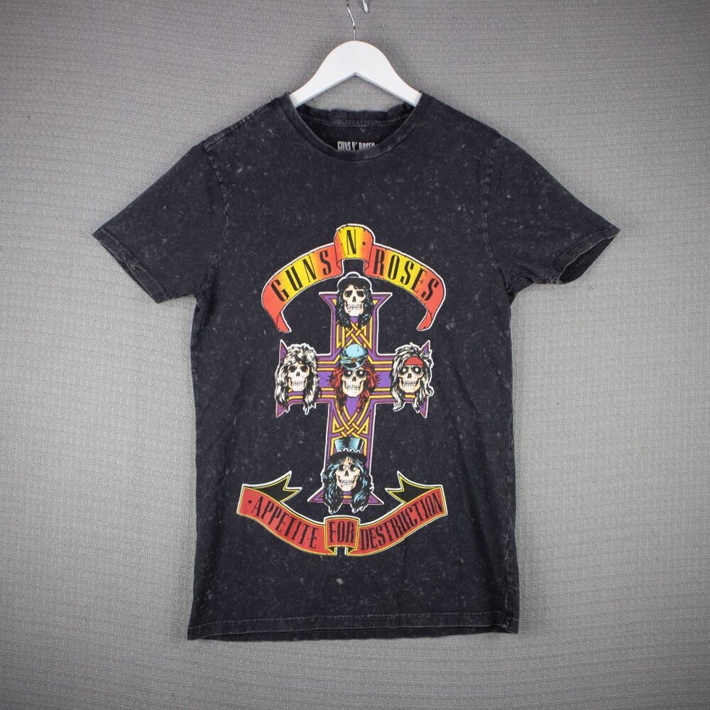 Guns N' Roses 2022 Logo Reprint Stonewash Mens Small